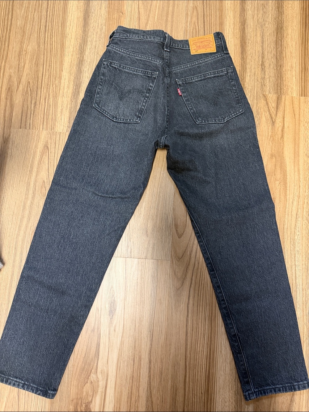 Levi's Charcoal High-Rise Straight Leg Jeans